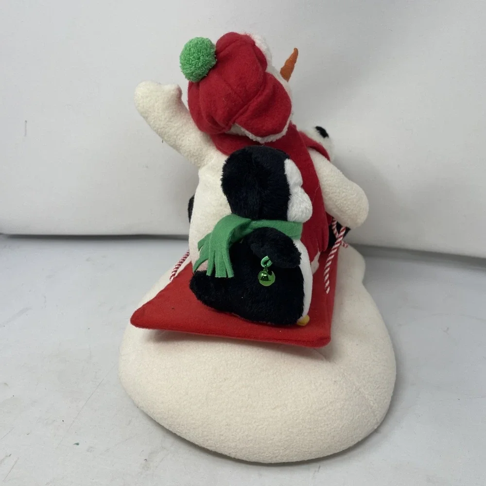 Hallmark Sleigh Ride Jingle Pals Plush Snowman Penguin Dog Animated‎ Sings 2007